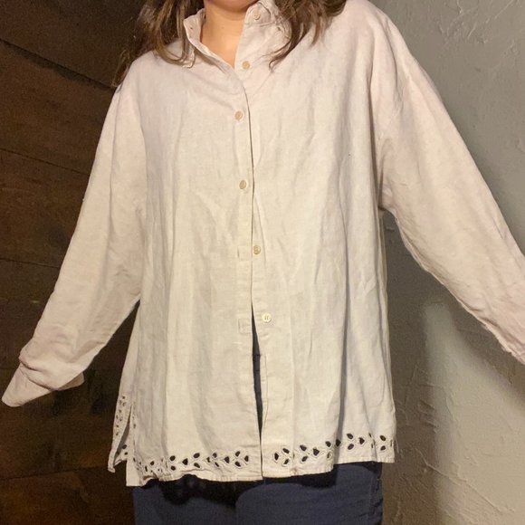 Vintage Linen Button Up + Light Jacket - Picture 7 of 10